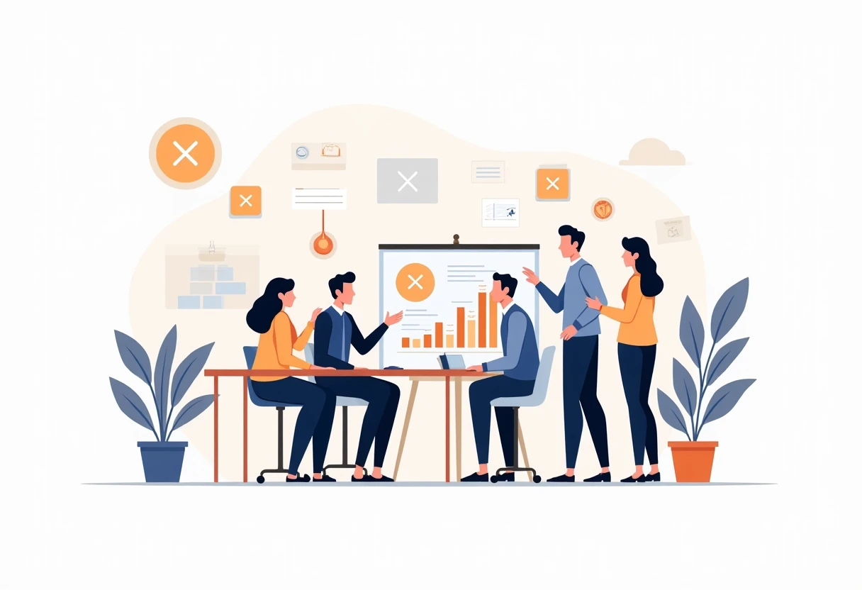 Illustration de collaboration au bureau
